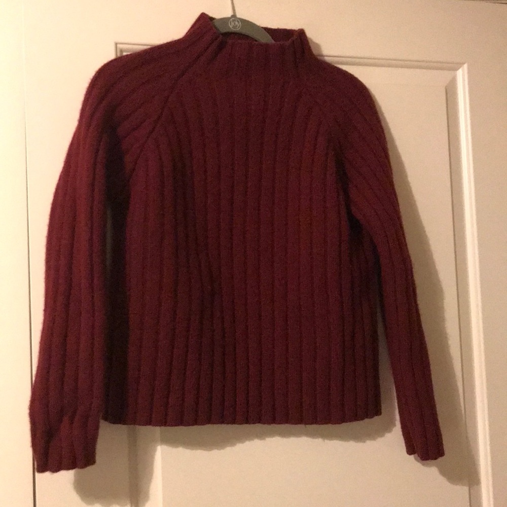 J Crew Maroon Wool Sweater